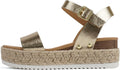Soda CLIP Women Open Toe Ankle Strap Platform Espadrille (Style DLQG)