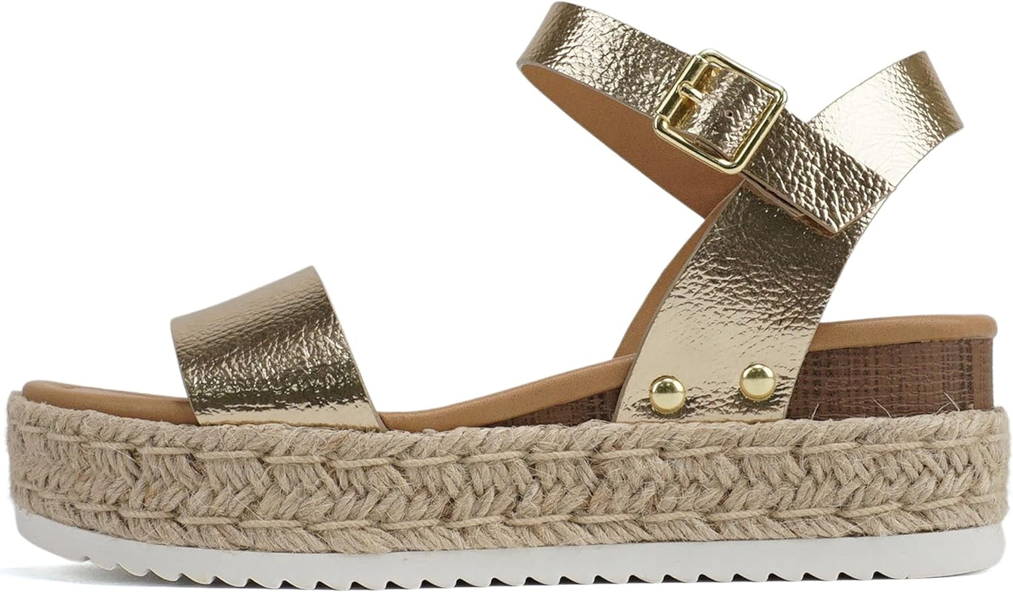 Soda Women Open Toe Ankle Strap Platform Espadrille Sandal Review