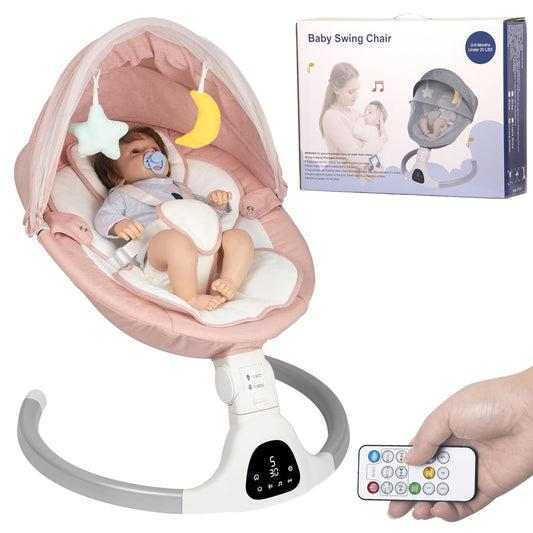 Electric Baby Swing for Infants with Bluetooth Remote Control