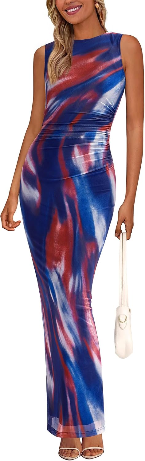 Floral Bodycon Maxi Dress for Women - Perfect Wedding Guest Attire