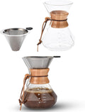 Bruntmor Portable Pour Over Coffee Maker - Double-Layer Stainless Steel Filter