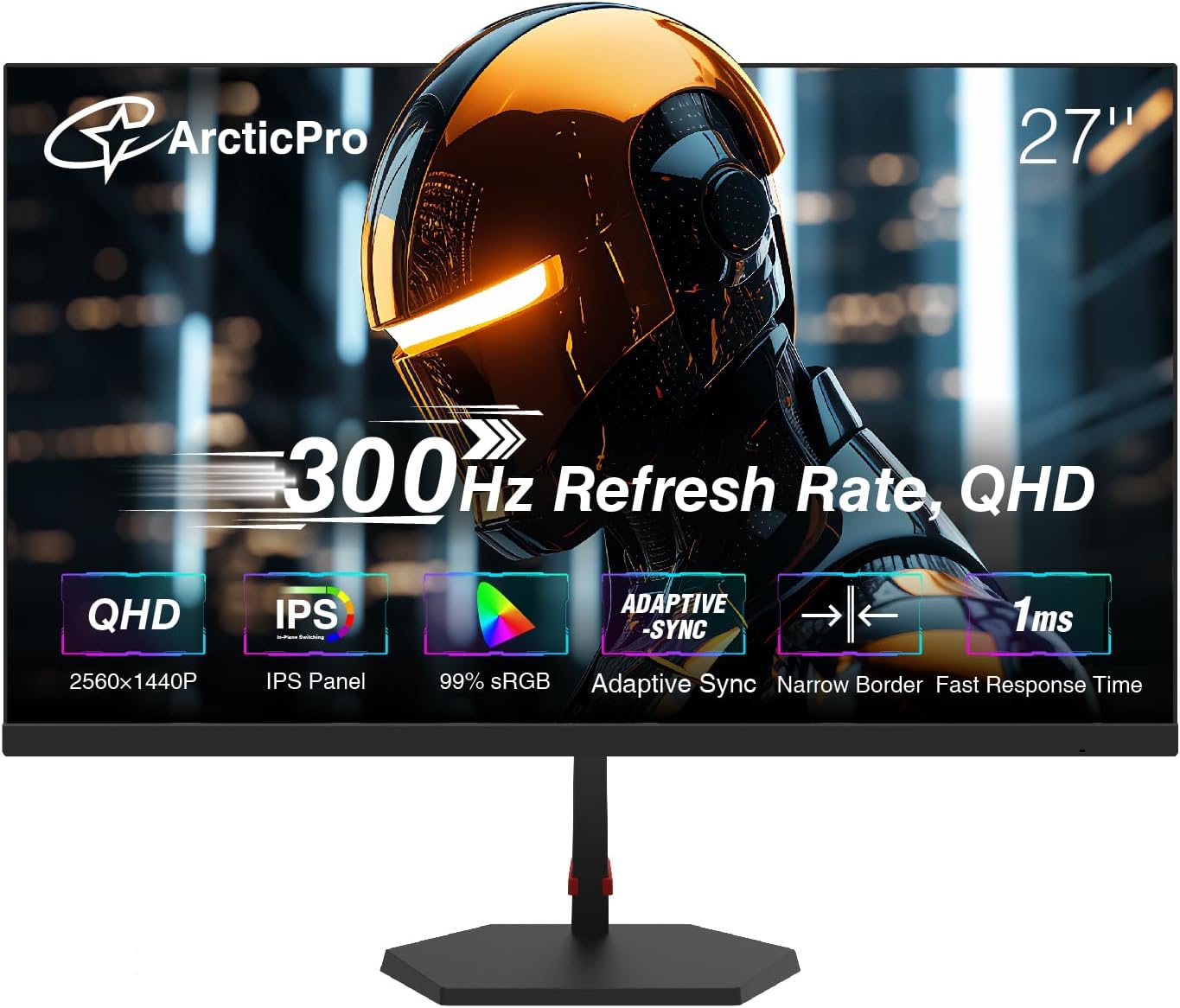 27 inch Gaming Monitor with 300Hz Refresh Rate and QHD Resolution