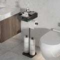 VOLDRA Toilet Paper Holder Stand with Shelf and Drawer - 4-in-1