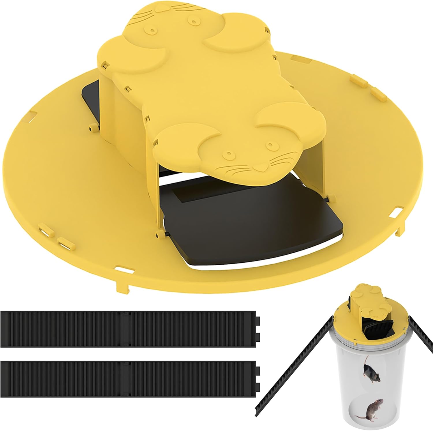 Pirosim Auto-Reset Mouse Trap - Humane & Lethal - ABS Material