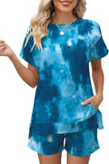 LOMON Womens 2 Piece Summer Loungewear Set - Comfortable Everyday Fit