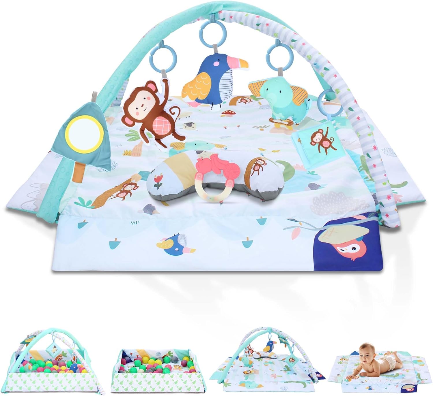 EzyWay 8-in-1 Baby Play Mat - Ultimate Developmental Fun!