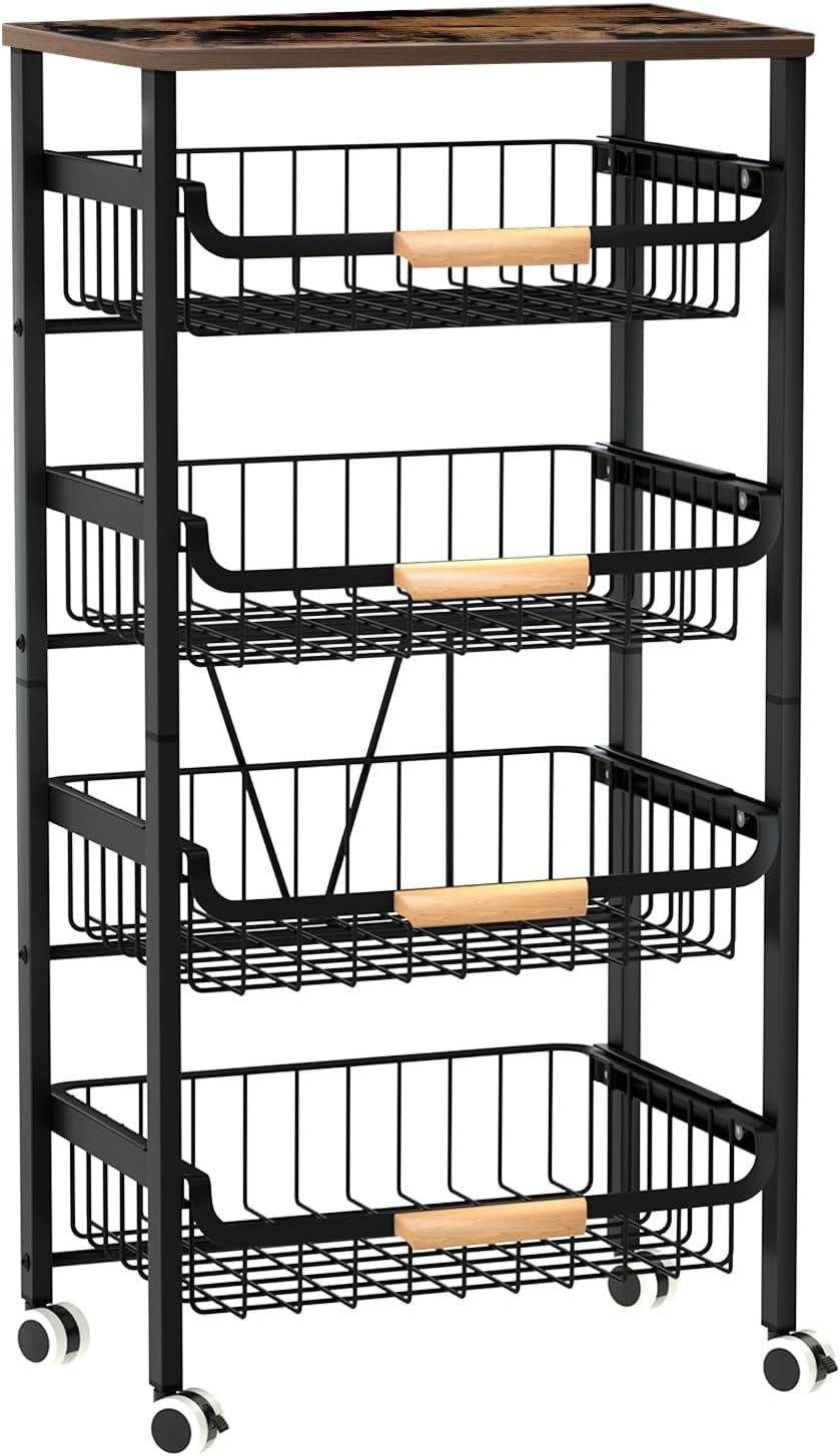 Organize Effortlessly with 5-Tier Storage Cart!