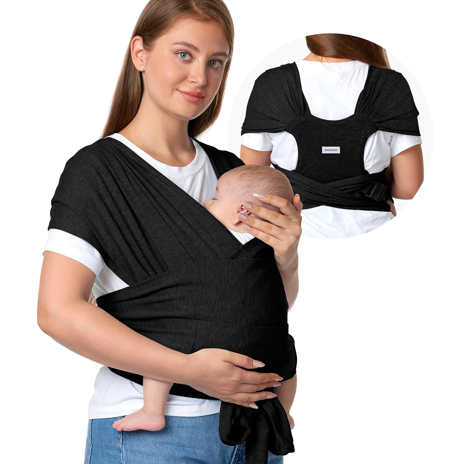 Momcozy Skin-Friendly Baby Wrap Carrier - Hands-Free Comfort