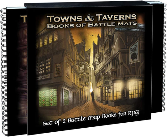 Loke Towns & Taverns Books of Battle Mats for RPG Adventures