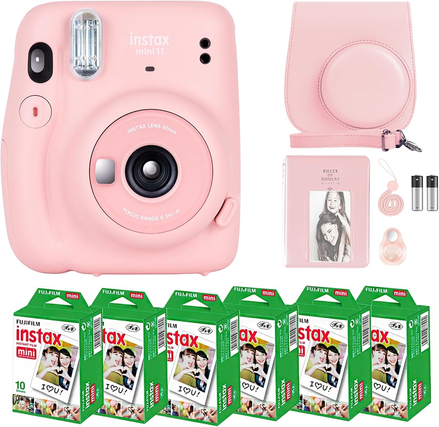 Fujifilm Instax Mini 11 Camera Bundle with 60 Sheets of Film