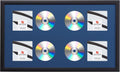 Craig Frames 15x26 Royal Blue 4-CD Display Mat with 1in Black Frame