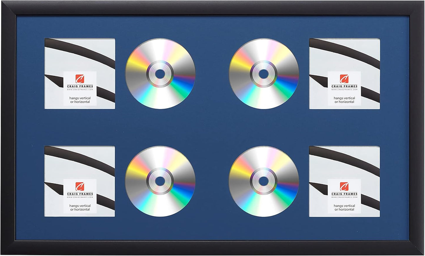 Craig Frames 15x26 Royal Blue 4-CD Display Mat with Frame