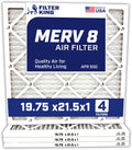 Filter King 19.75x21.5x1 Air Filter 4-Pack - MERV 8 Home Use