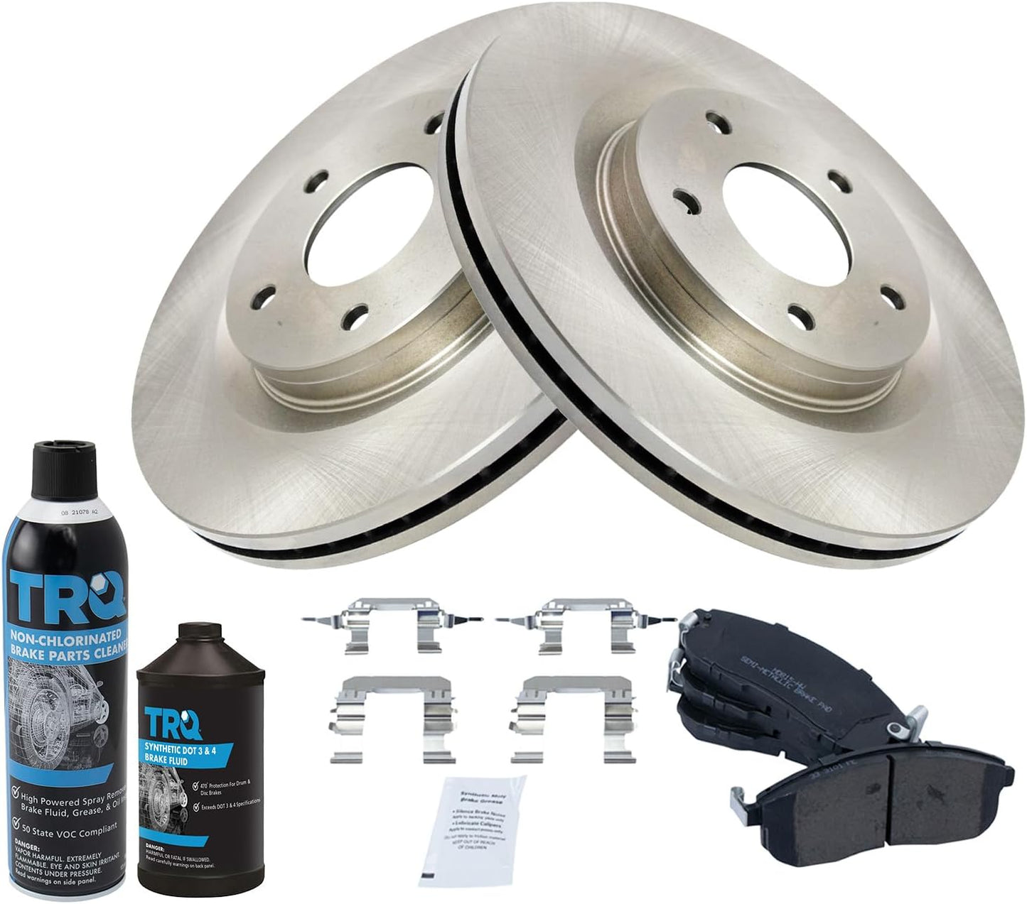 TRQ Front Brake Pad & Rotor Kit for Nissan Juke & Sentra