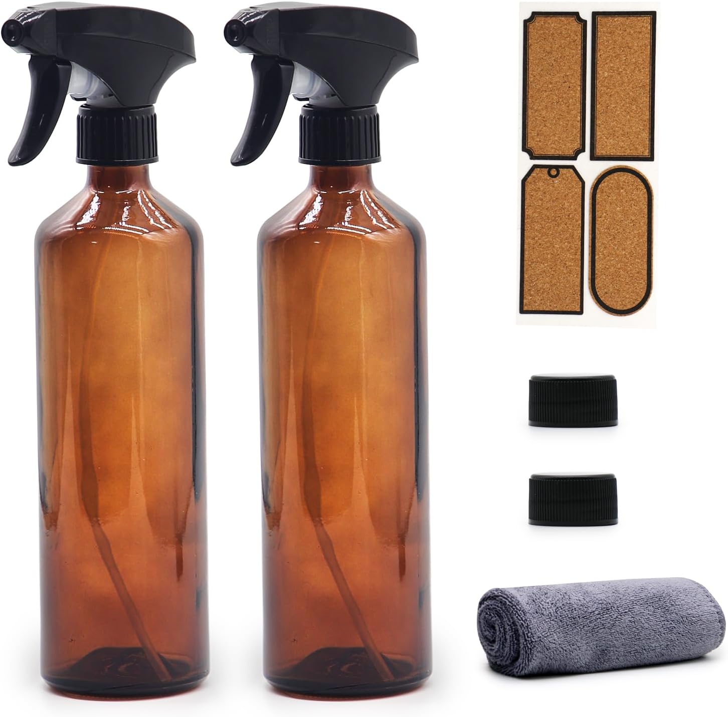 2-Pack Offidix 16oz Refillable Spray Bottles - Fine Mist & Stream