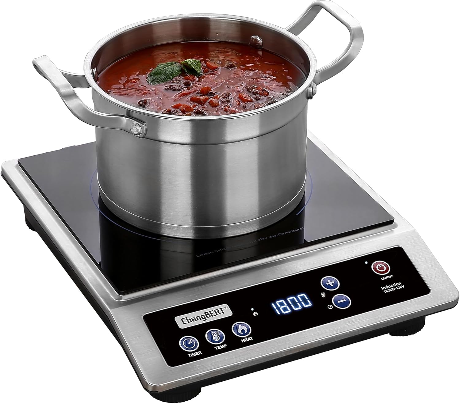 ChangBERT Induction Cooktop: Powerful 1800W Portable Cooker