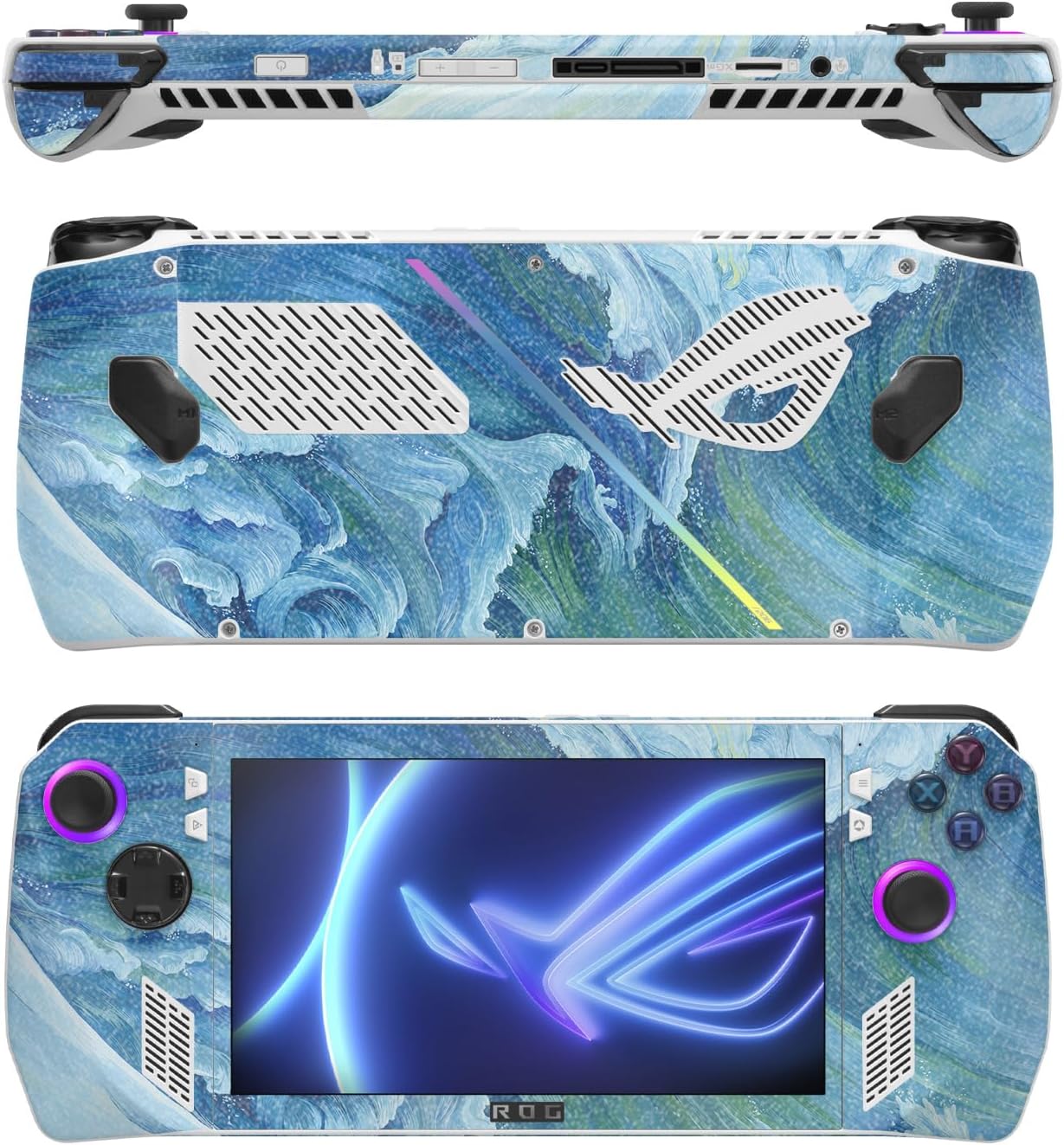 MightySkins Glossy Glitter Skin for Asus ROG Ally - Perfect Wave