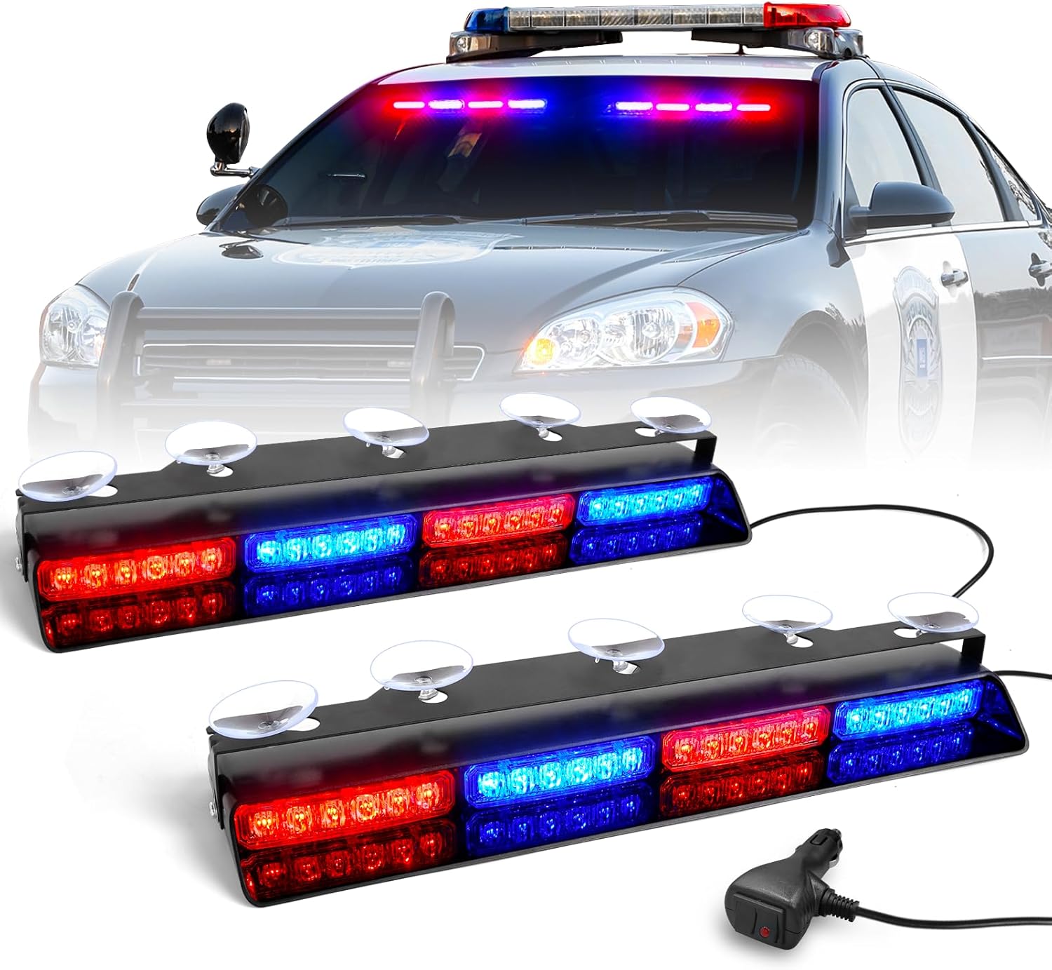 HLauto 6Z4J Emergency Dash Strobe Lights for Safety Vehicles