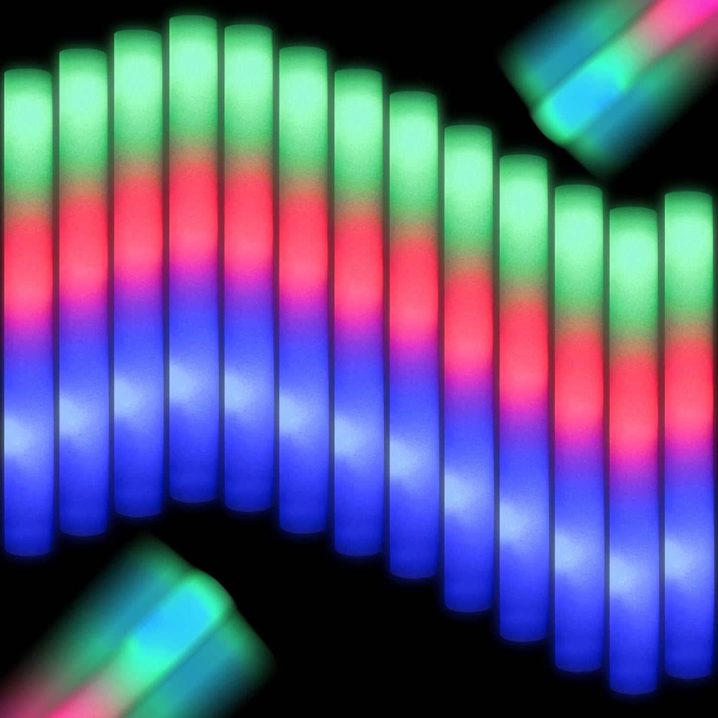 205 PCS Foam Glow Sticks for Parties, Weddings, and Raves