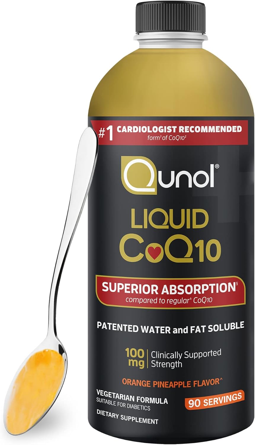 Qunol CoQ10 Liquid Supplement for Heart Health and Energy
