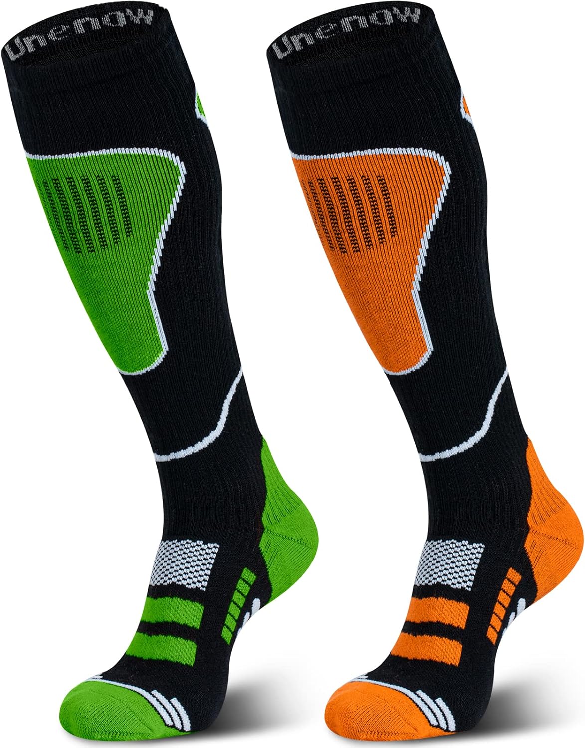 Thermal Merino Wool Ski Socks for Cold Weather, 2 Pairs