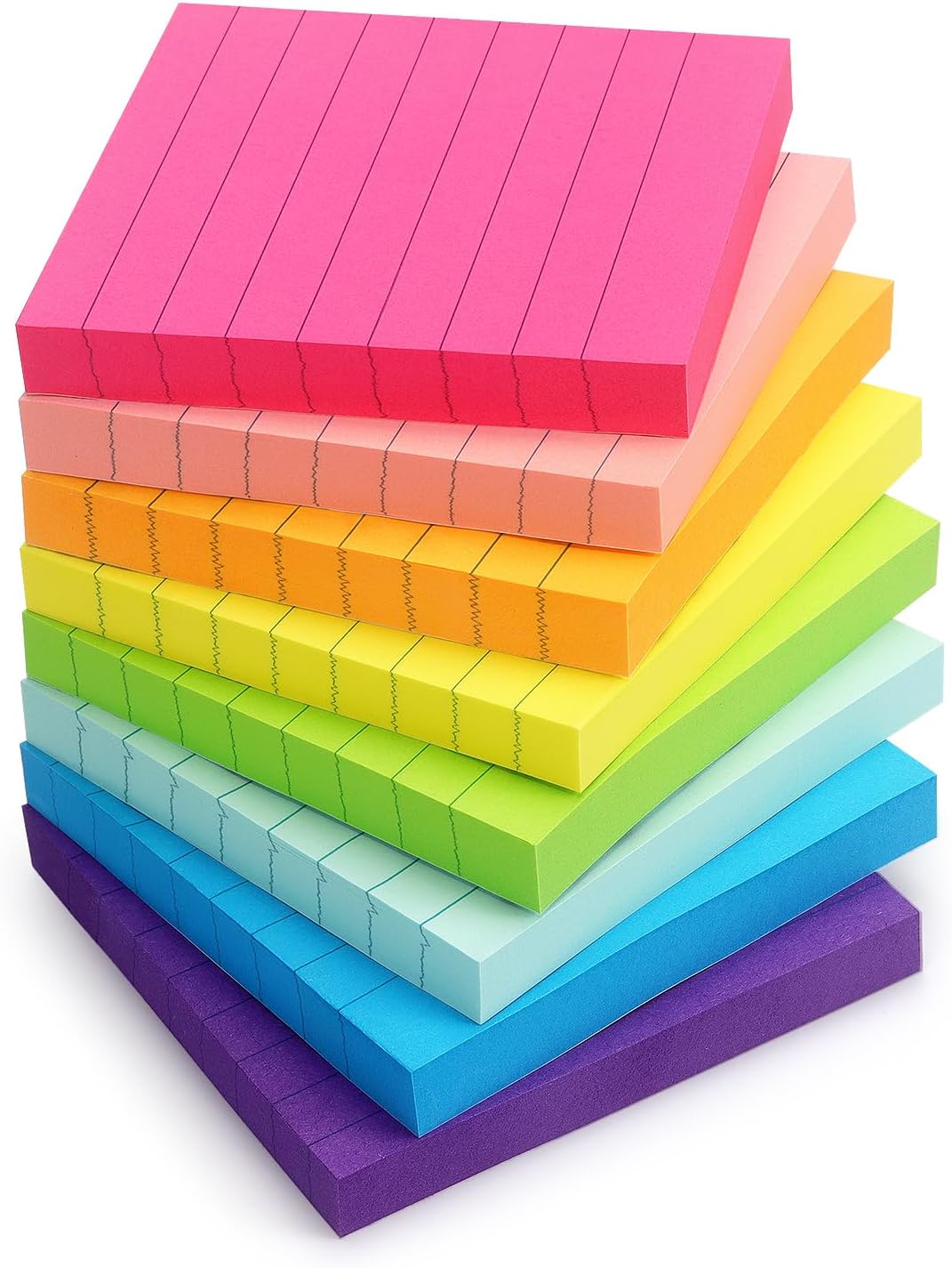 E. Wolf 3x3 Sticky Notes - 8 Bright Colors, 85 Sheets - Organize with Ease!