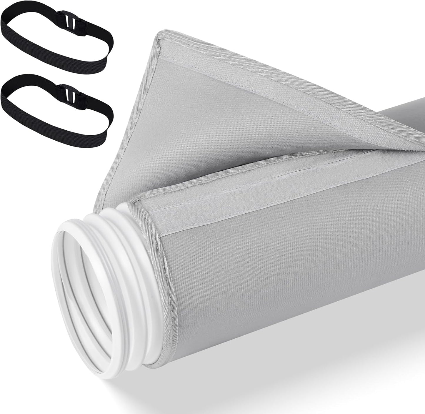 Insulated Portable AC Hose Cover - Flexible & Thick - 5-5.9 Diameter - Gray