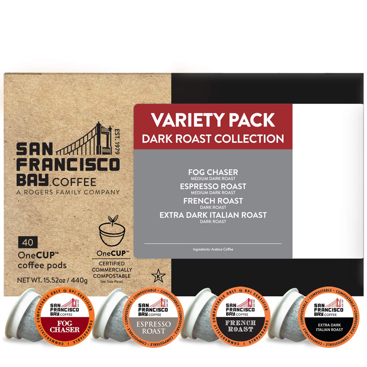 Dark Roast Variety Pack Coffee Pods - Fog Chaser & More