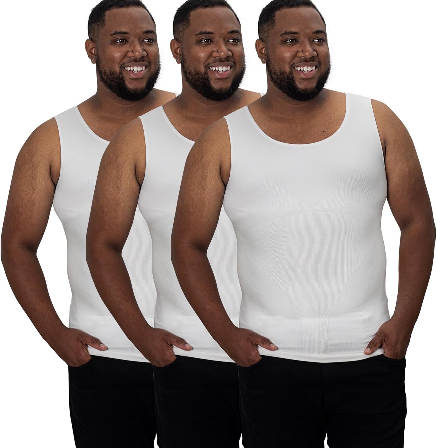 QORE LOGIQ Gynecomastia Compression Shirts for Men - Slimming Tank