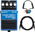 Boss CS-3 Compressor/Sustainer Bundle - Compact, Tunable Compression