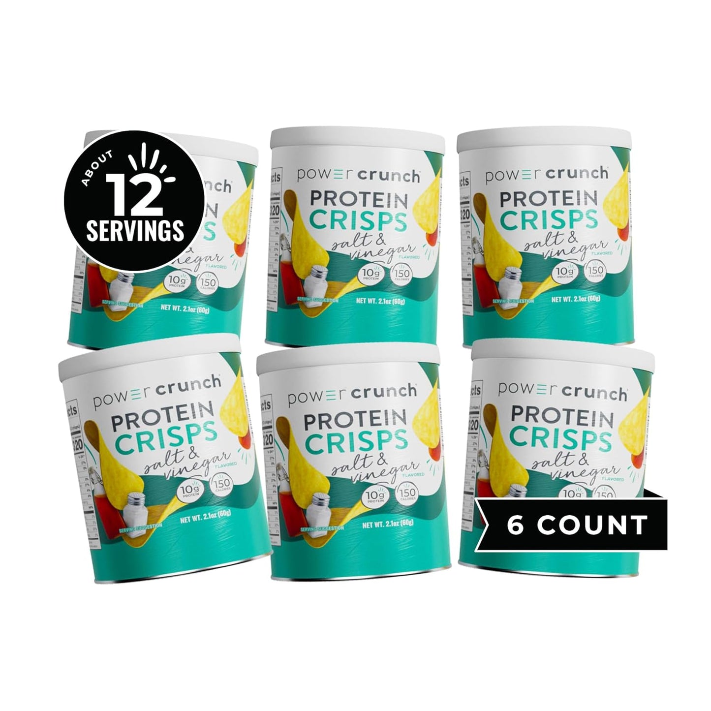 10g Protein Salt & Vinegar CRISPS - Power Crunch