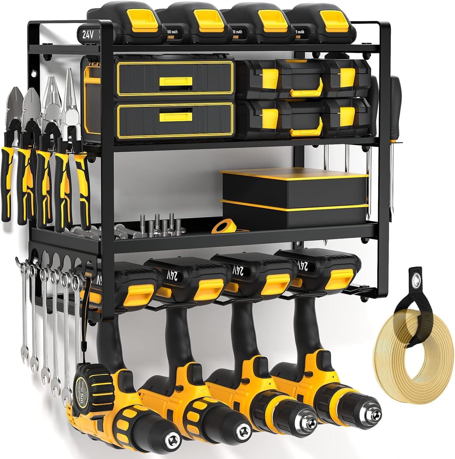 Power Tool Organizer Wall Mount for Garage and Workshop Storage