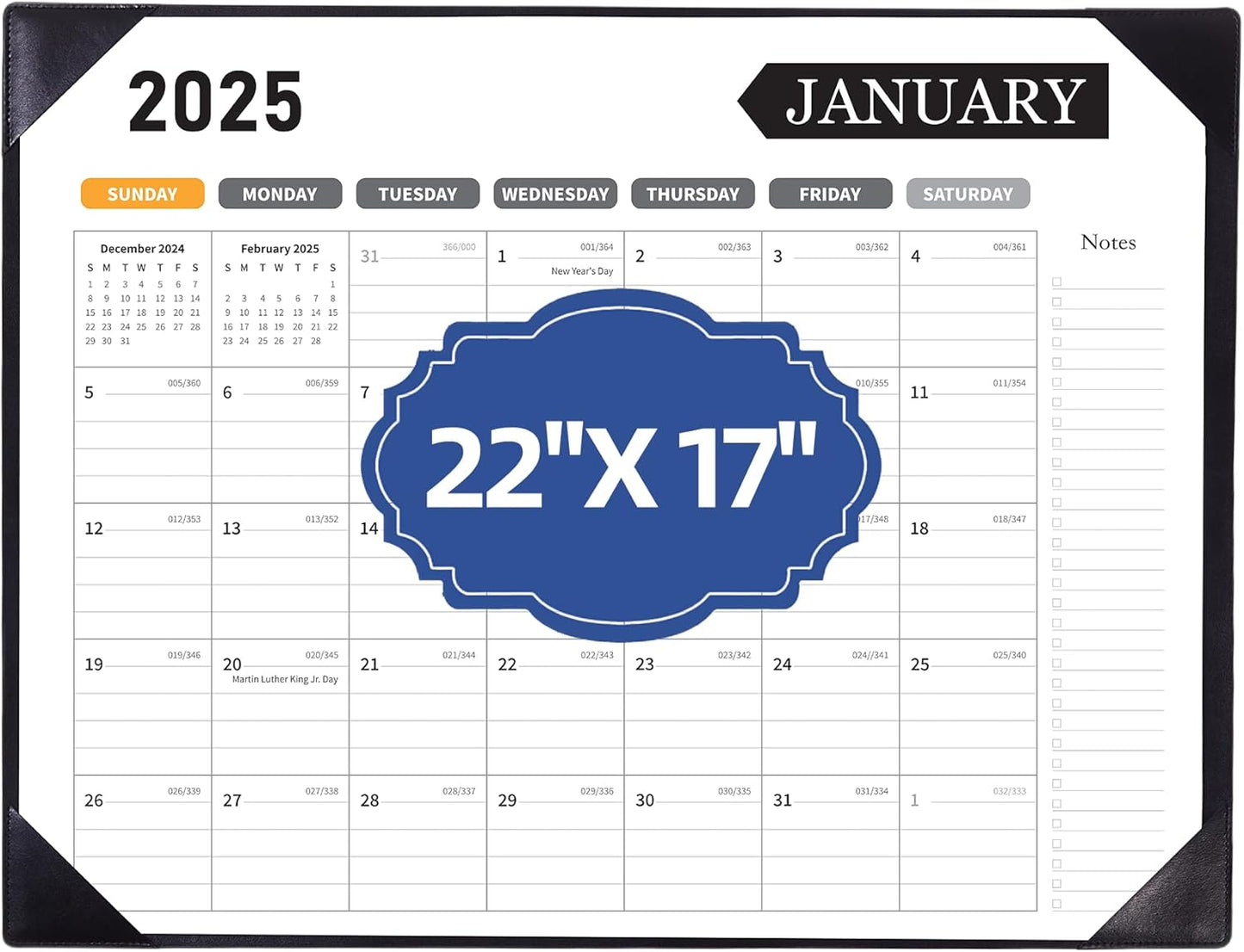 2025 Large Desk Calendar + Protecting Pad