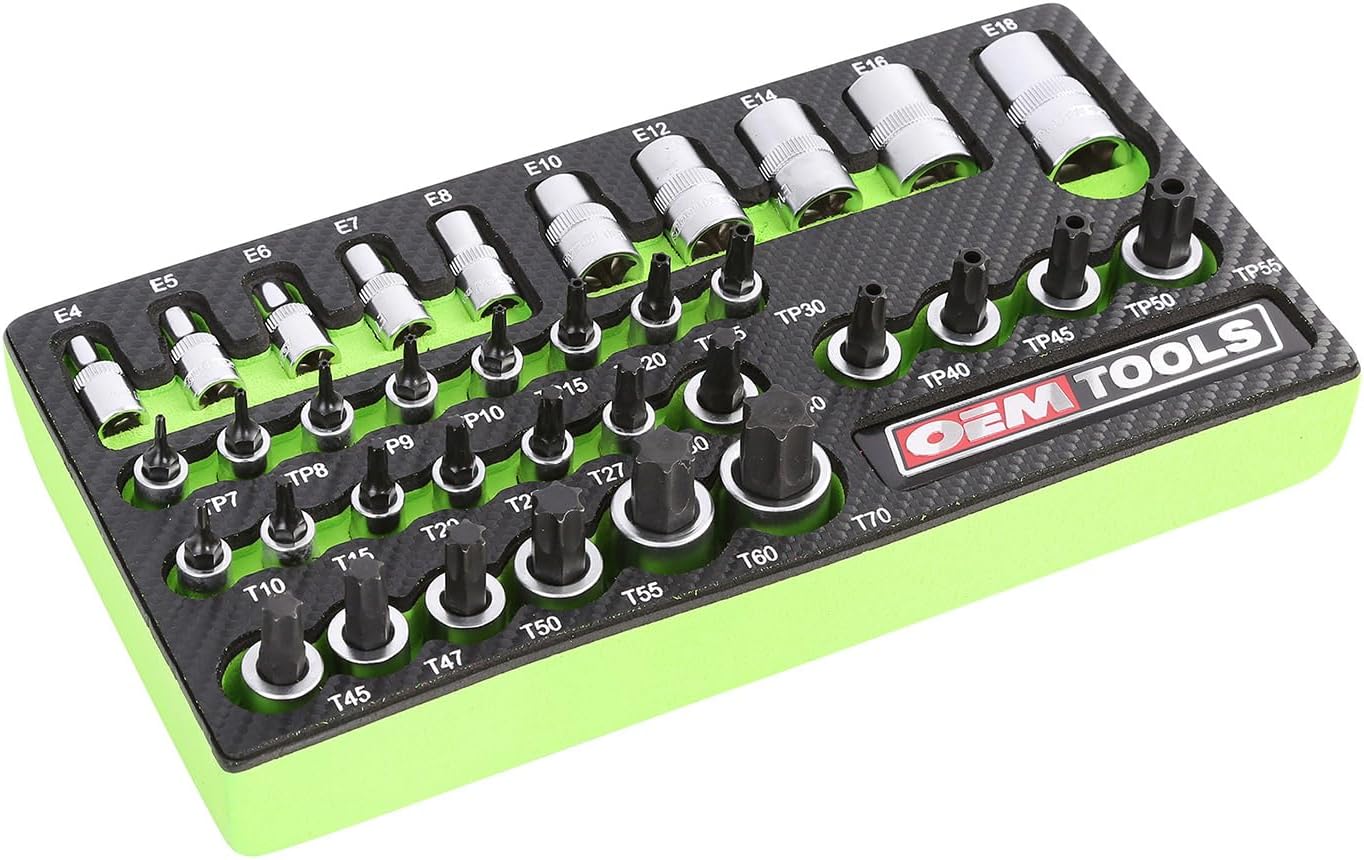 OEMTOOLS 35 Piece Multi-Drive Star Socket Set with Organizer
