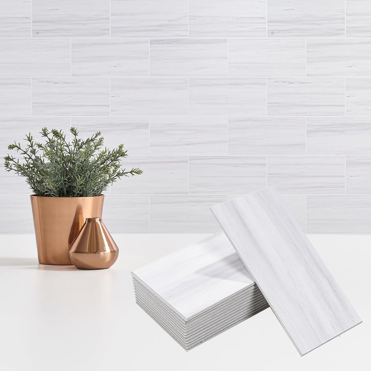 100 Pieces Peel and Stick Backsplash for Kitchen and More