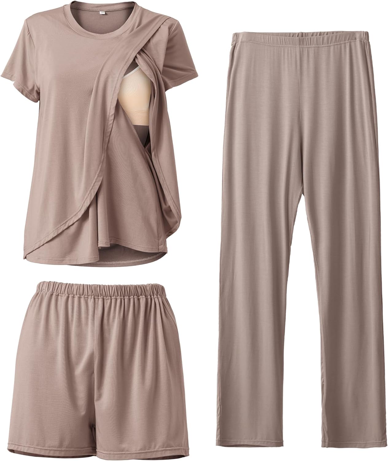 Postpartum Nursing Pajamas Set for Comfortable Breastfeeding