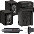VW-VBT380 Batteries and Charger for Panasonic Camcorders - Extended