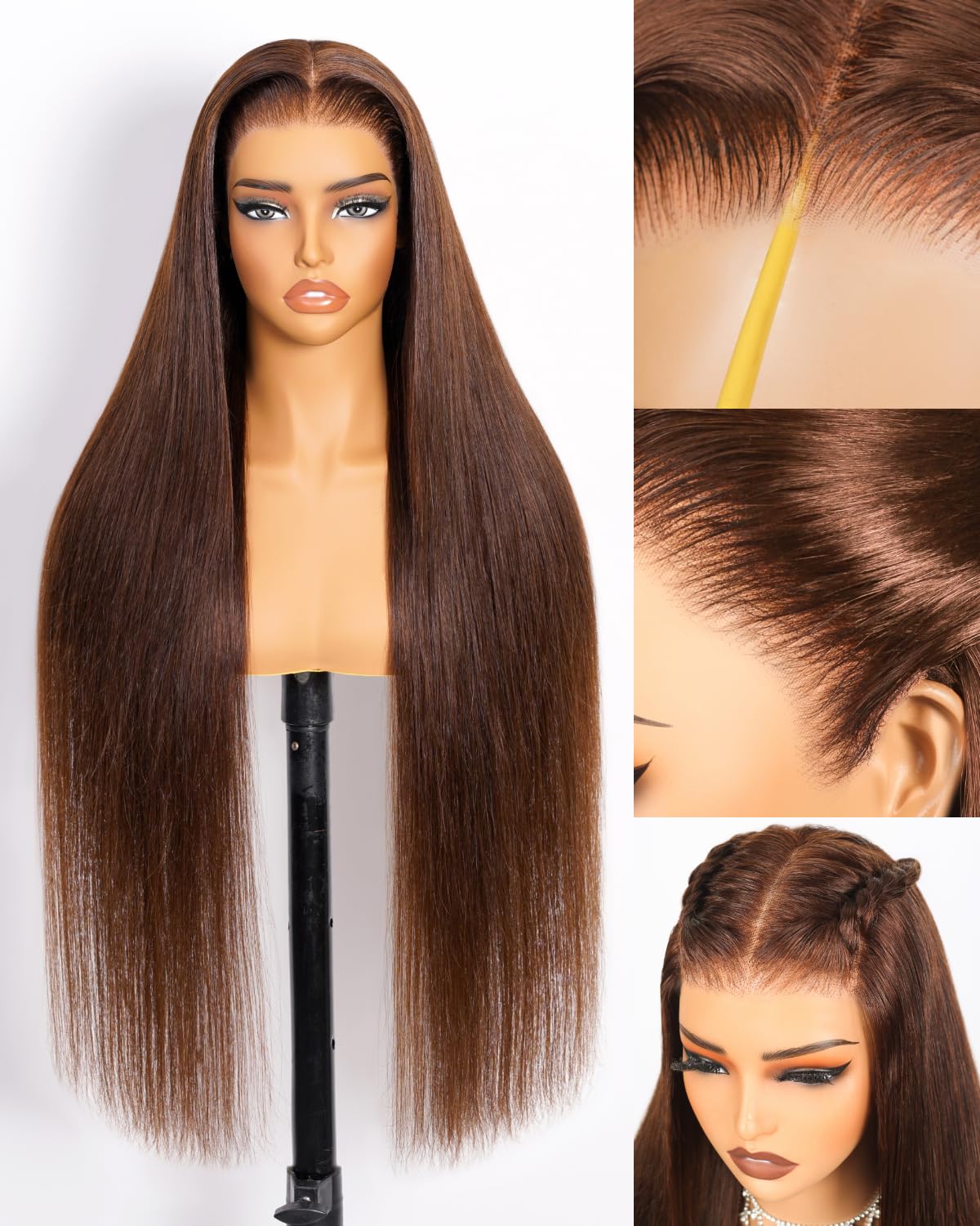 Arabella 13x6 Chocolate Brown Lace Front Wig for Natural Look