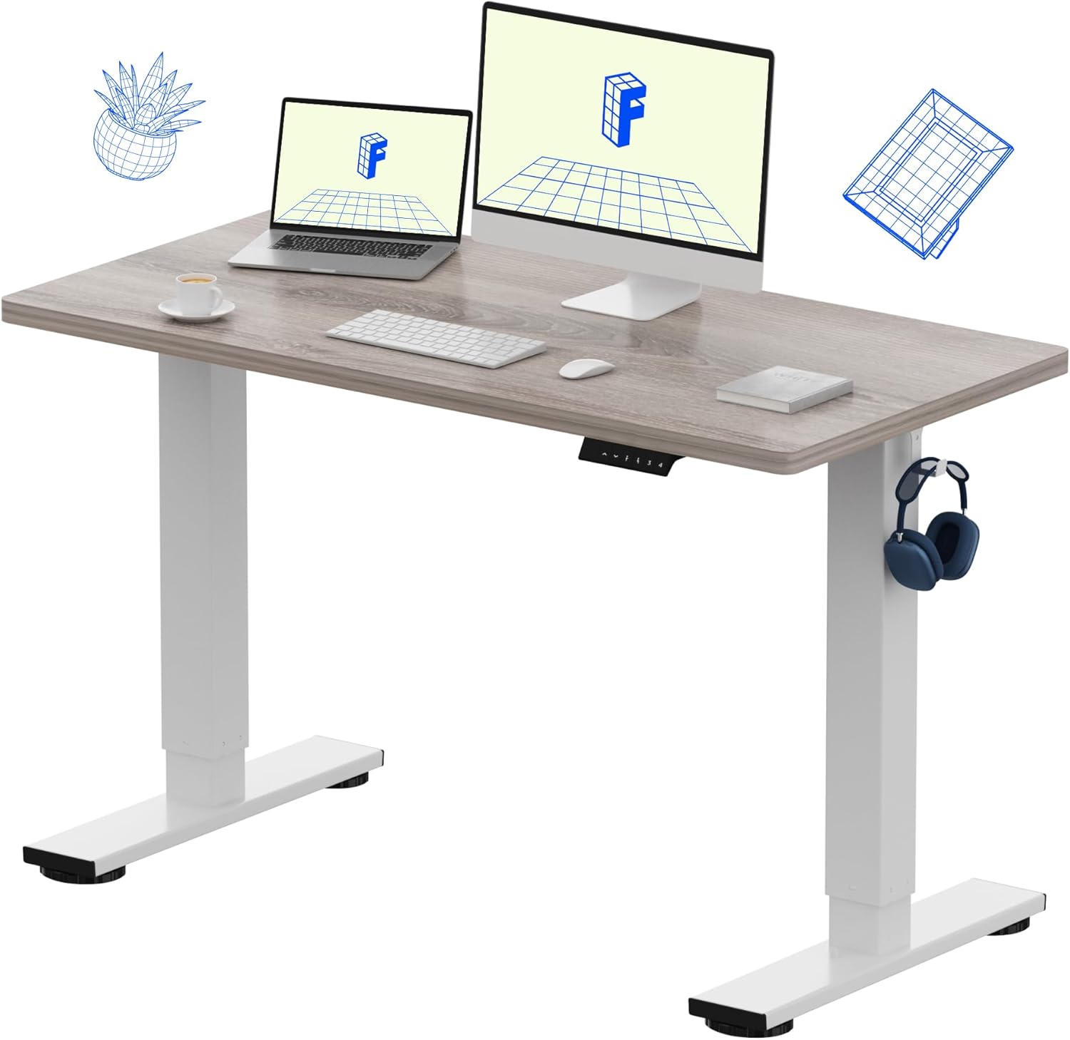 FLEXISPOT EN1 Height Adjustable Electric Desk for Home Office