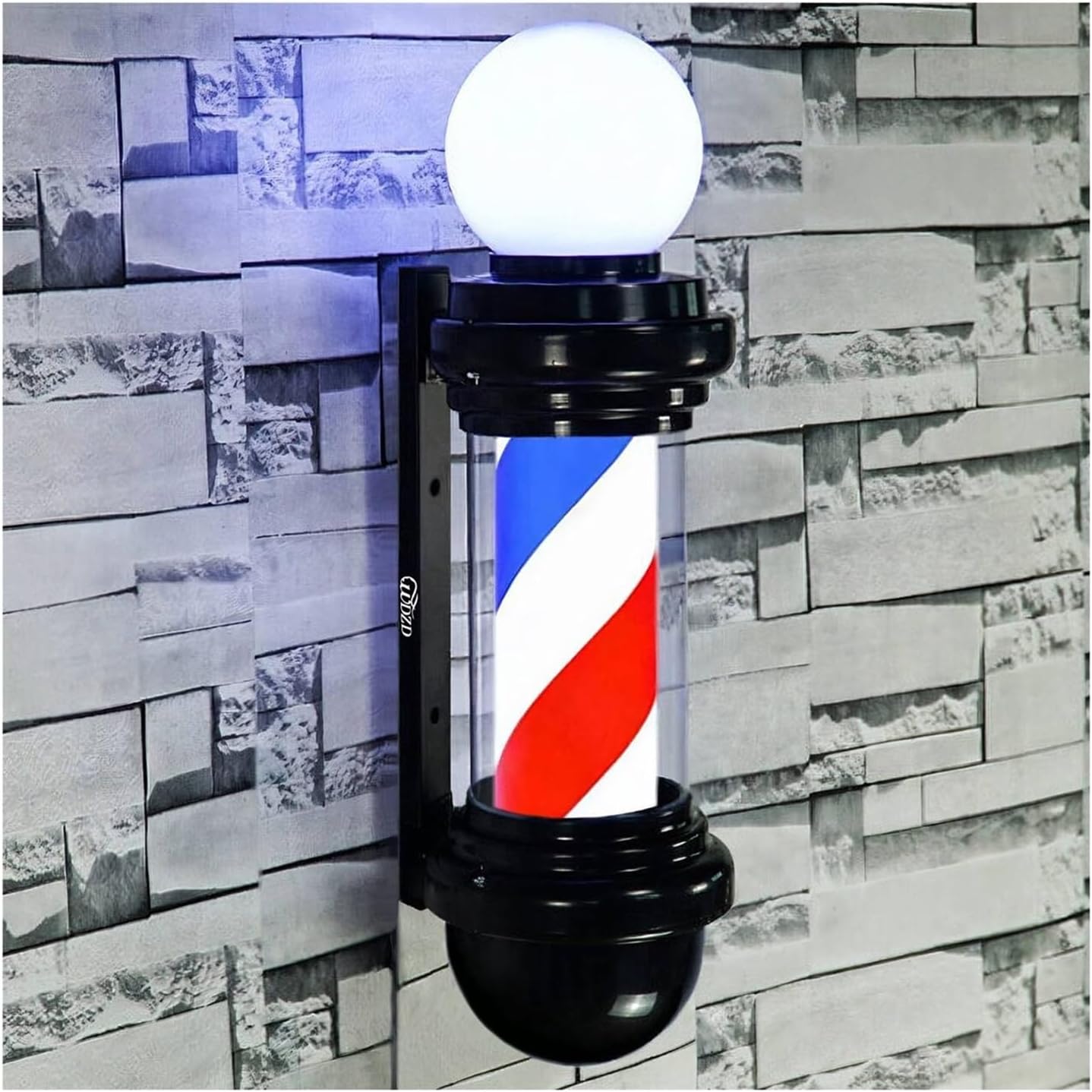20 in Mini Red Barber Pole Light for Indoor and Outdoor Use