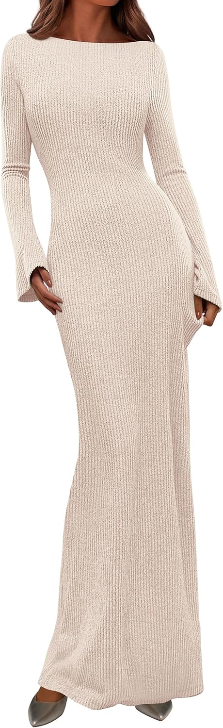 PRETTYGARDEN Women's Fall Fashion Long Sleeve Maxi Dress