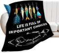 Fishing Blanket Fleece Soft Warm Plush Throw Blanket - Cozy
