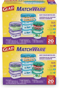 GladWare Matchware Food Storage Containers Value Pack - Colorful Seal