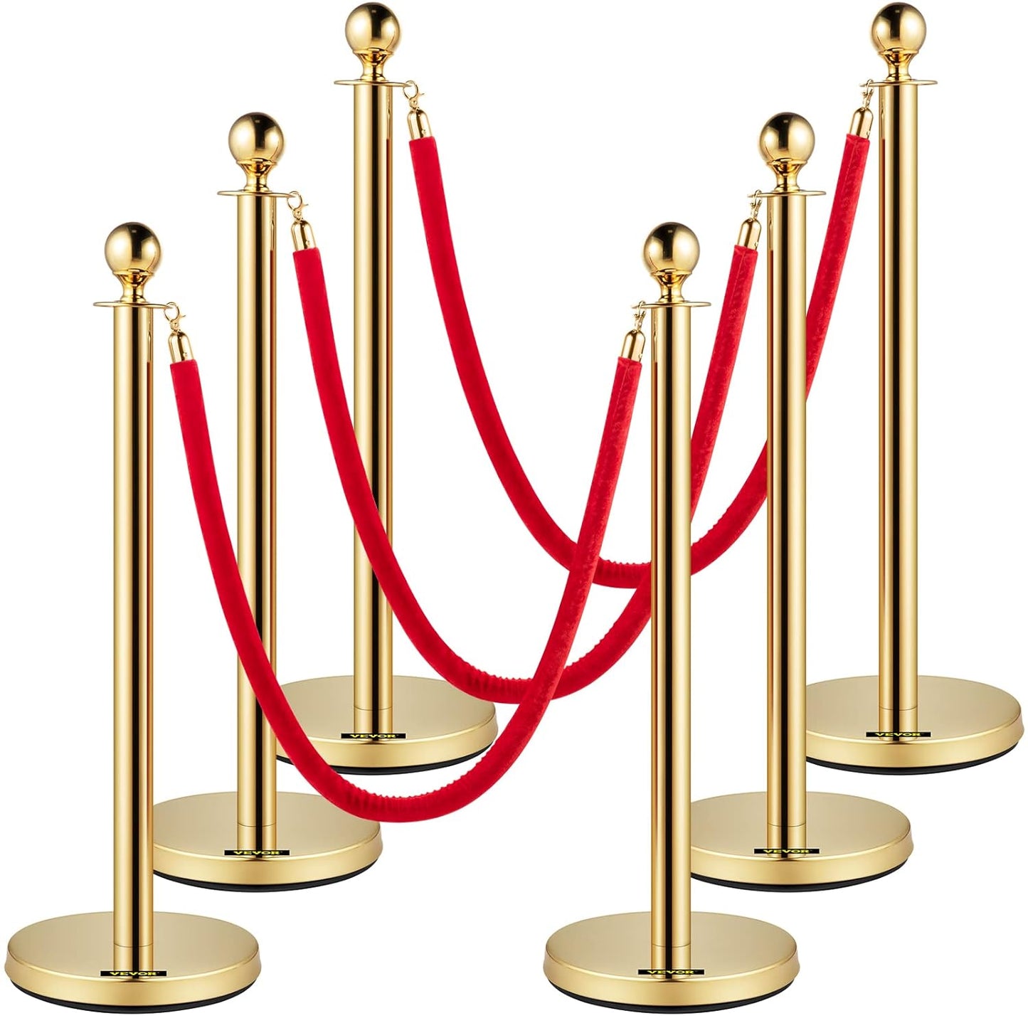 VEVOR Velvet Ropes and Posts for Crowd Control and Events