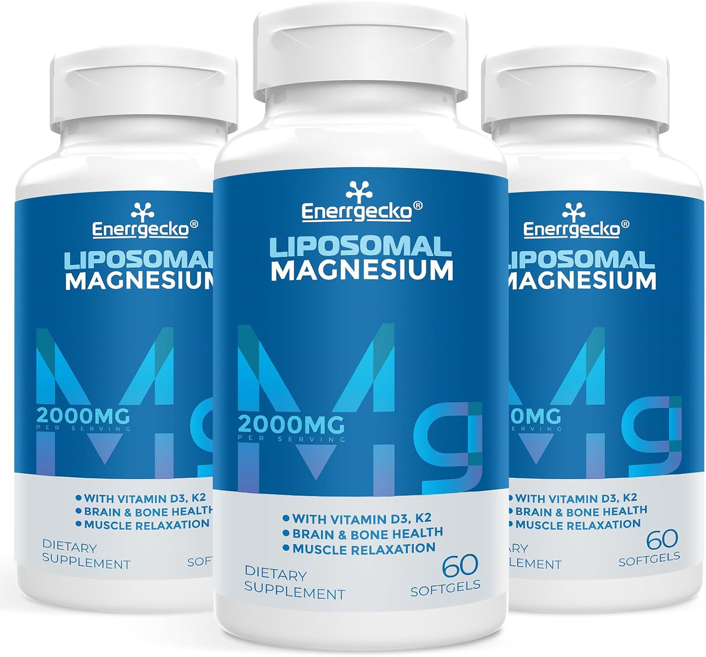 Liposomal Magnesium Softgels 2000mg for Brain and Bone Health
