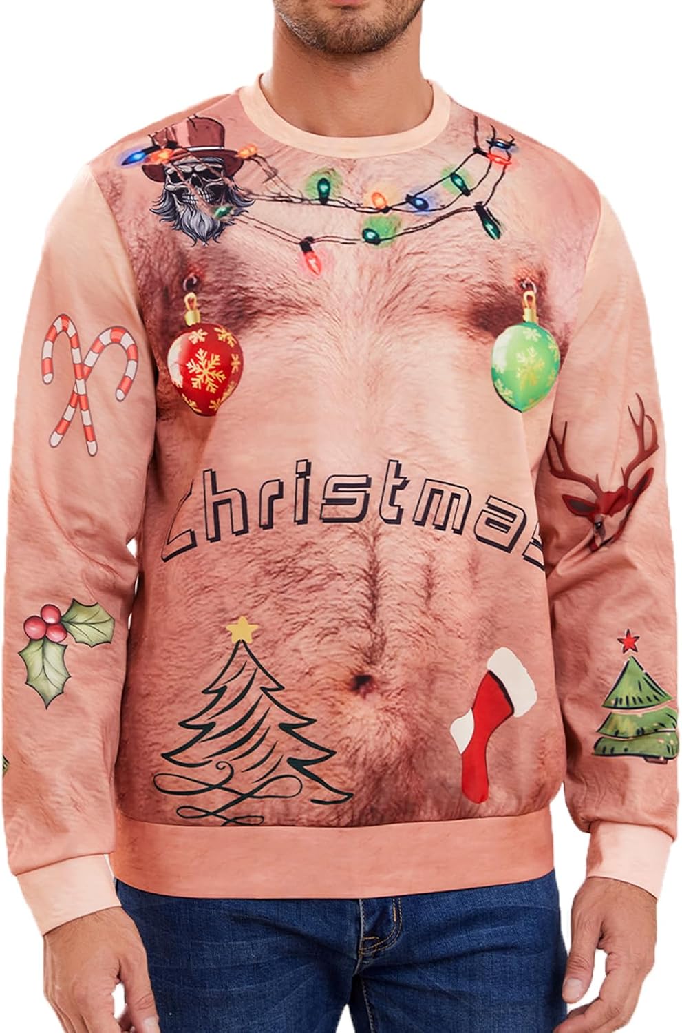 3D Printed Ugly Christmas Sweatshirt - Cozy Pullover