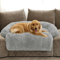 Calming Dog Bed Fluffy Plush Mat for Better Sleep - XL Grey