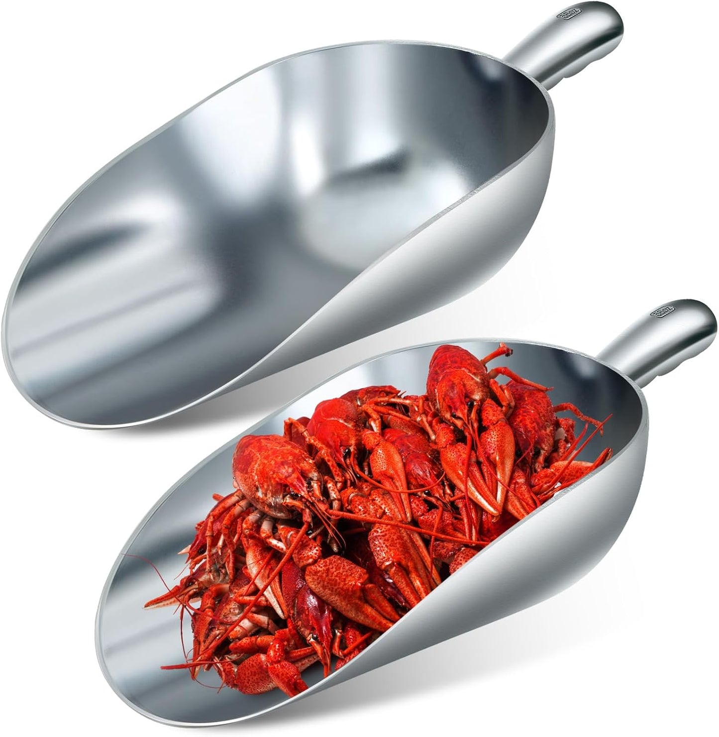 85-Ounce Metal Ice Scoop for Crawfish Boil and Seafood Parties