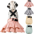 Washable Female Dog Diapers 4 Pack + Suspenders - Reusable, Absorbent