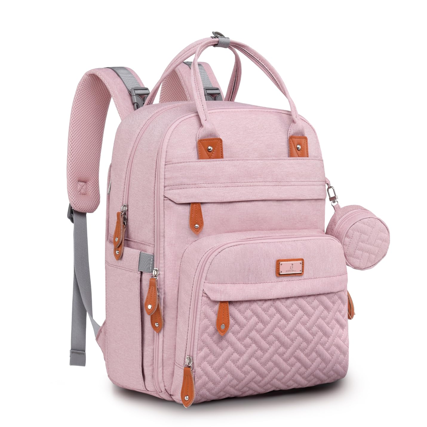 BabbleRoo Diaper Bag Backpack - Multi-Function Travel Tote